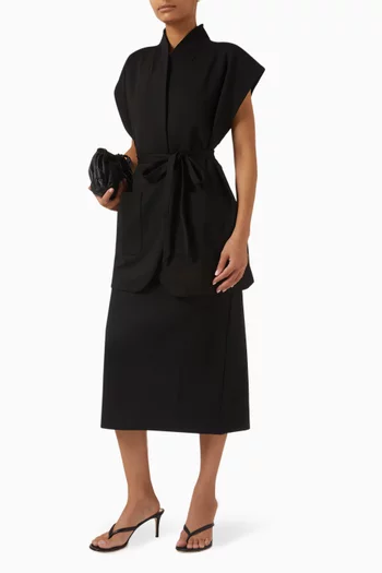 Washable Flex Ponte High-collar Vest