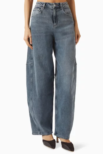Ovoid Wide-leg Jeans in Denim