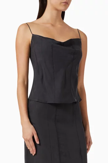 Whiplash Cami Top in Cupro