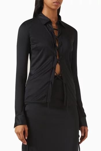 قميص بأربطة جيرسيه