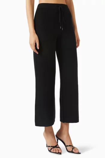 Straight-leg Cropped Pants in Knit
