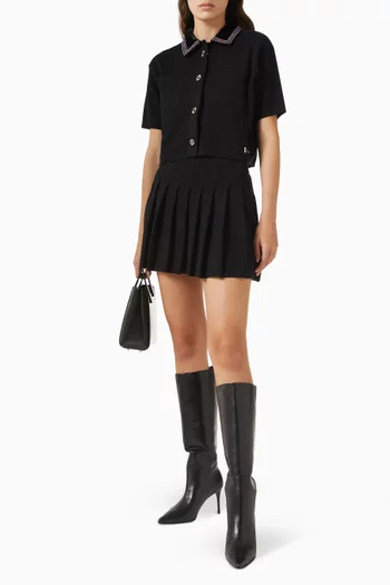 The Pleated Mini Skirt in Knit
