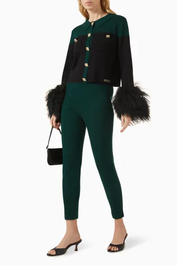 Tapered Drawstring Pants in Wool-cashmere