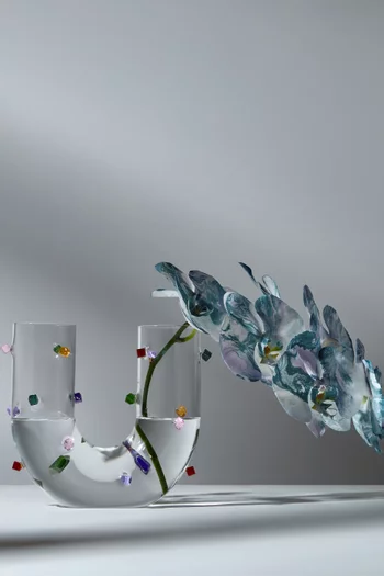 Jewel U Vase in Glass
