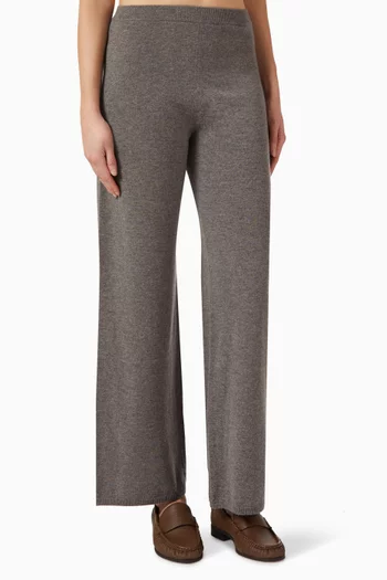 Wide-leg Pants in Wool-cashmere