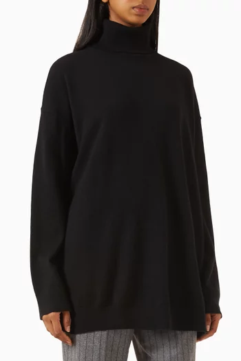 Turtleneck Sweater in Wool-cashmere
