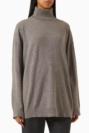 Turtleneck Sweater in Wool-cashmere
