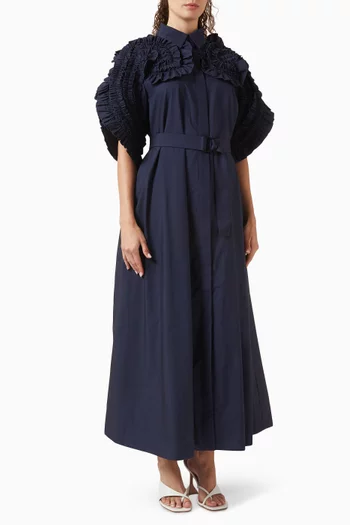 فستان جيدني متوسط الطول قطن