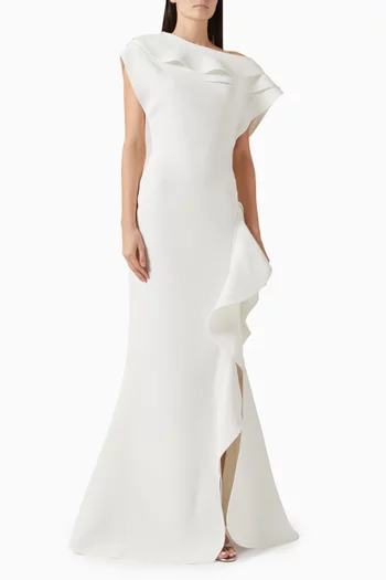 Gradual Wave Gown in Crepe