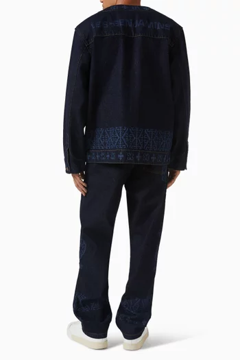 001 Embroidered Jacket in Denim