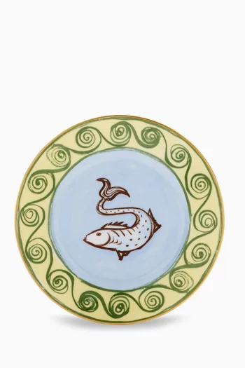 Flat Bread Plate in Porcelain, 16cm