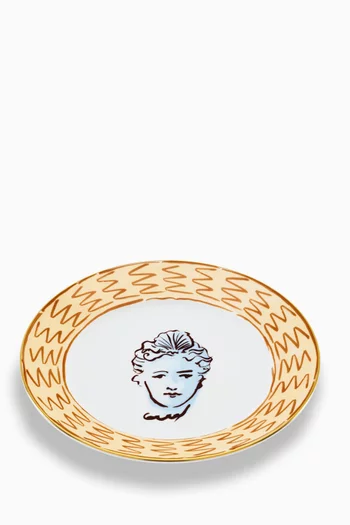 Flat Dinner Plate in Porcelain, 28cm