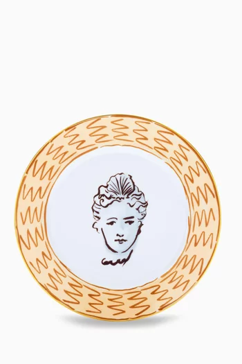 Flat Dinner Plate in Porcelain, 28cm