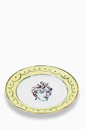 Flat Dinner Plate in Porcelain, 28cm