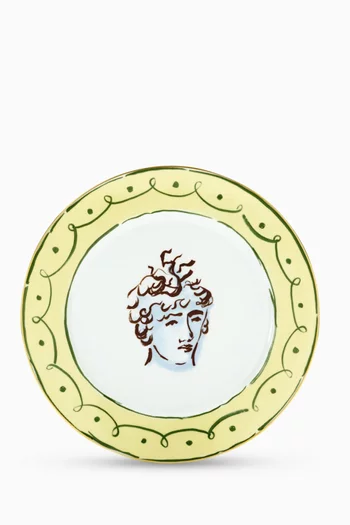 Flat Dinner Plate in Porcelain, 28cm