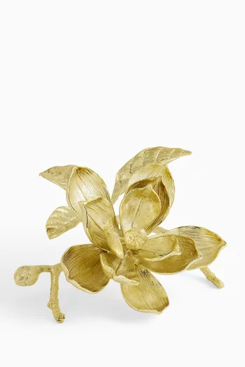 Magnolia Decorative Object in Gold-tone Brass