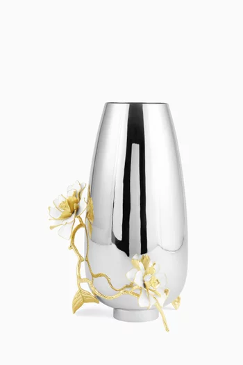 Large Gardenia Vase in Stainless Steel