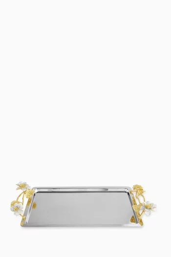 Gardenia Serving Tray in Stainless Steel