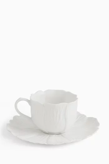 Gardenia Teacups & Saucers, Set of 2