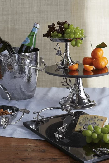 White Orchid Nut Dish in Stainless Steel