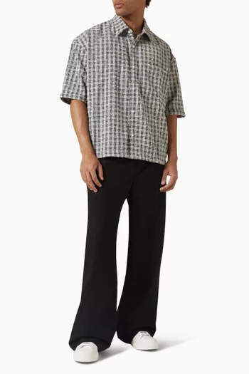 بنطال بطيّات قماش بدل