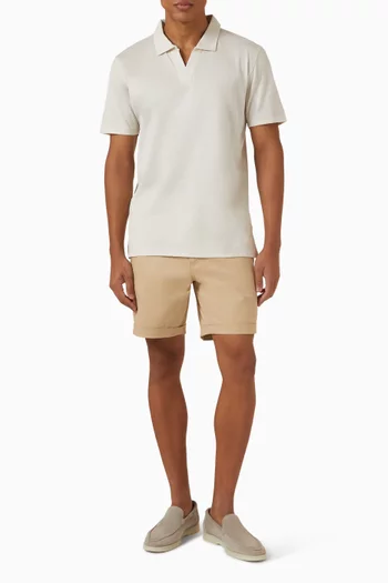 Buttonless Polo Shirt in Egyptian Cotton