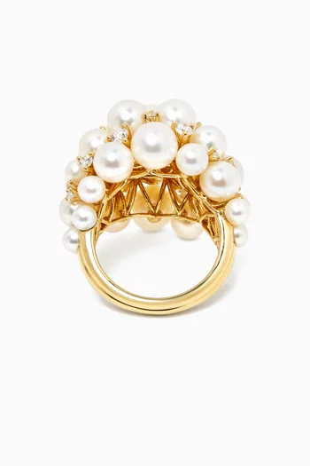 Bahar Freshwater Cluster Ring in 18kt Gold