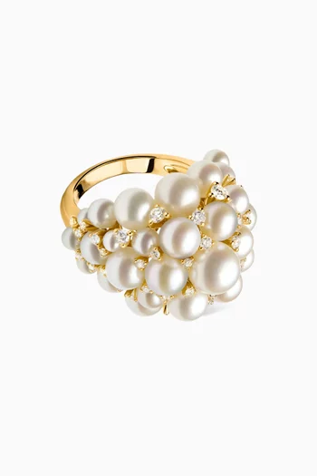 Bahar Freshwater Cluster Ring in 18kt Gold