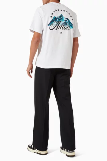Mountain-print T-shirt in Cotton