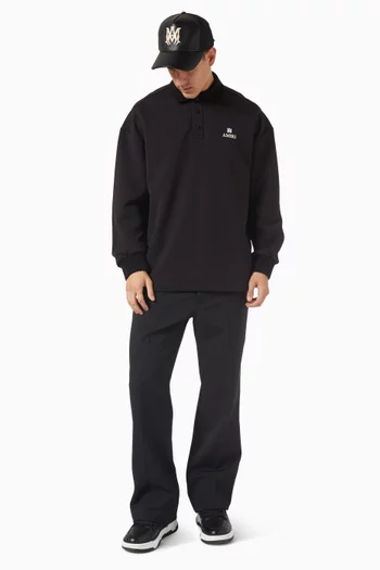 MA Oversized Polo Shirt in Cotton-blend