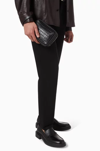 Croc-embossed Toiletry Bag