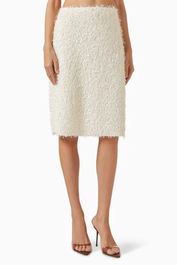 Feather-fringed Skirt