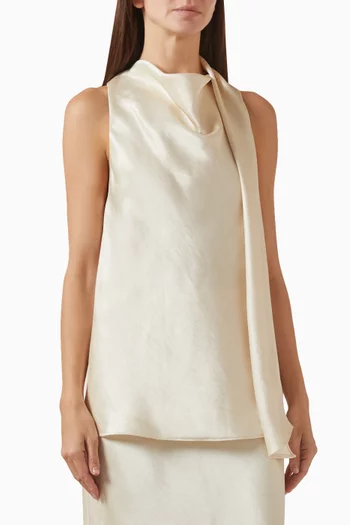 Scarf Top in Satin