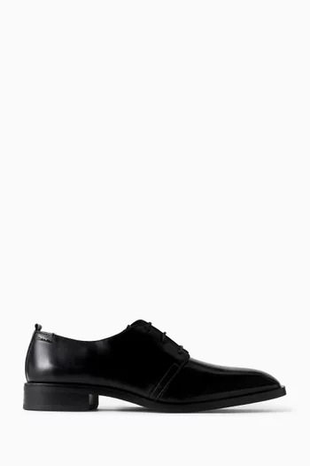 Slim Derby Shoes in Leather