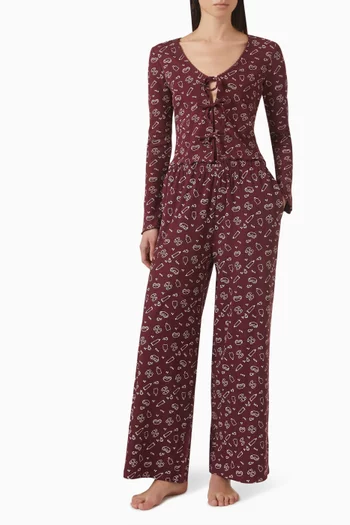 كارديغان بأربطة للنوم