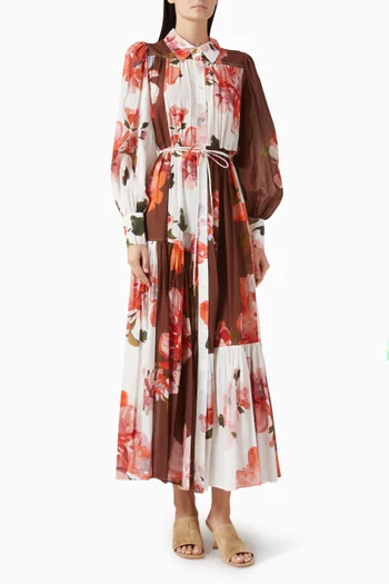 Esprit Maxi Smock Dress in Cotton