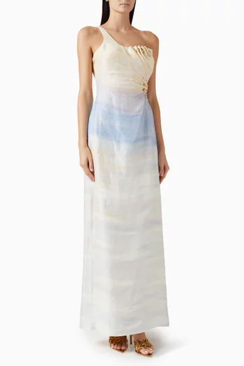 Avalon Maxi Dress in Linen Blend