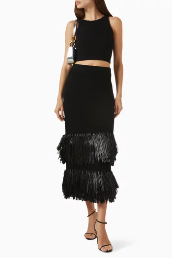 Agave Knit Crop Top in Viscose Blend