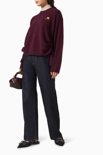 سترة بقصة فضفاضة مزيج صوف