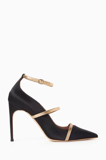Diaz 90 Pumps in Satin & Metallic Nappa