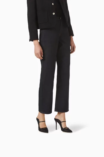 Maureen 100 Mules in Floral Mesh