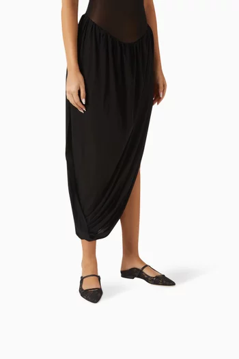 حذاء مورين مفتوح من الخلف قماش شبكي ودانتيل