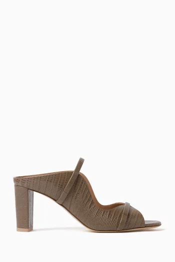 Norah 70 Mules in Lizard Embossed Leather