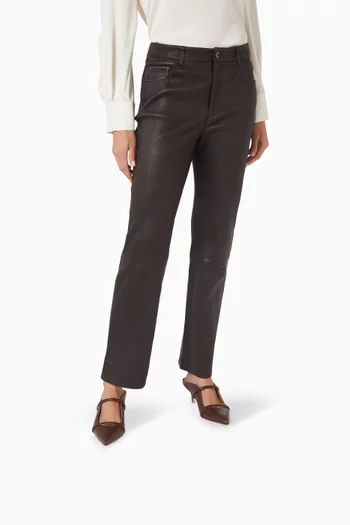 حذاء مورين مفتوح من الخلف بكعب 45 مم جلد بنقشة جلد الحرباء