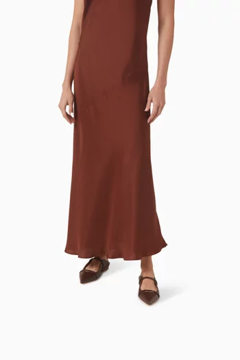 حذاء مورين بكعب مسطح جلد بنقشة جلد الحرباء