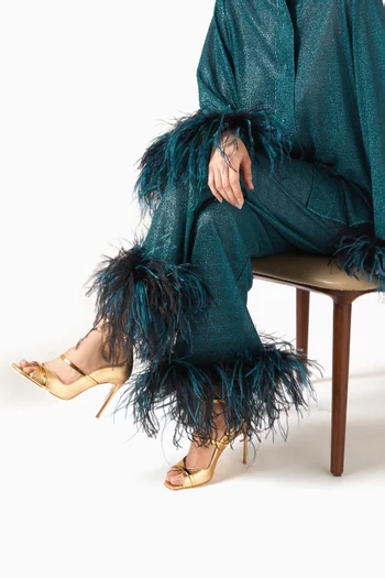 Cynthia 80 Sandals in Metallic in Leather