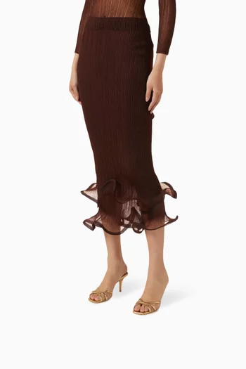 Perla 70 Mules in Mesh & Metallic Nappa