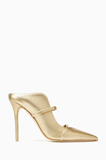 Maureen 100 Mules in Metallic Nappa Leather