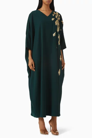 Embellished Kaftan in Crepe