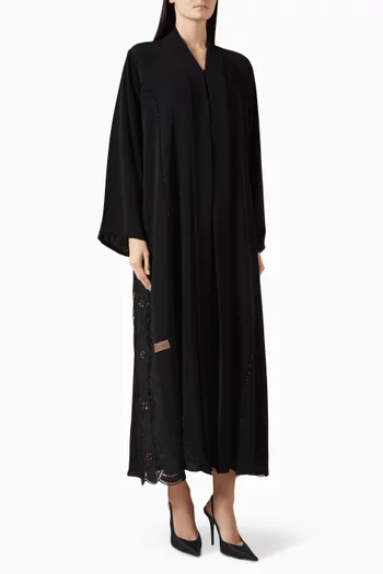 Lace & Bead Embellished Abaya